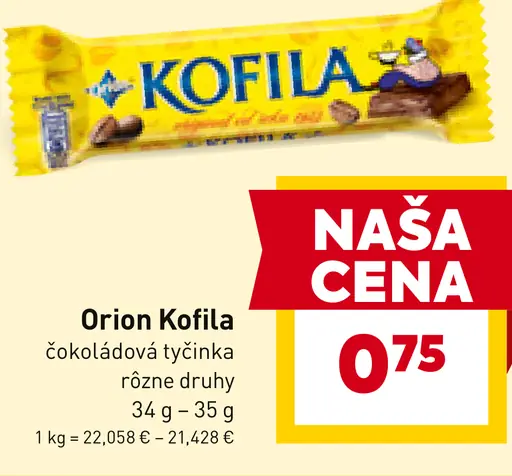 Orion Kofila, Kaštany čokoládové tyčinky