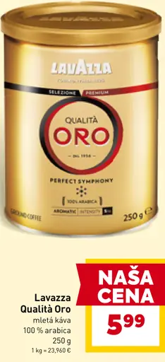 Lavazza Qualità Oro Pražená mletá káva
