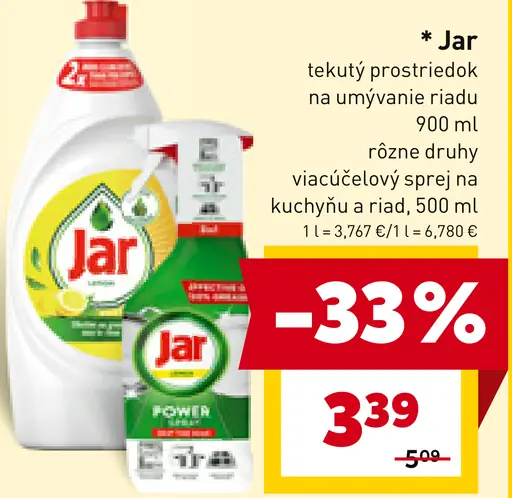 Jar tekutý prostriedok na umývanie riadu