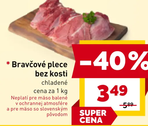 Bravčové plece bez kosti