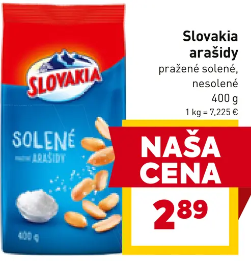 Slovakia Solené pražené arašidy