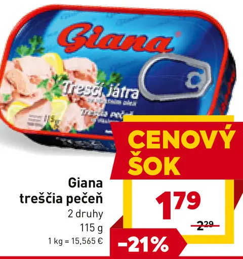 Giana tresčia pečeň