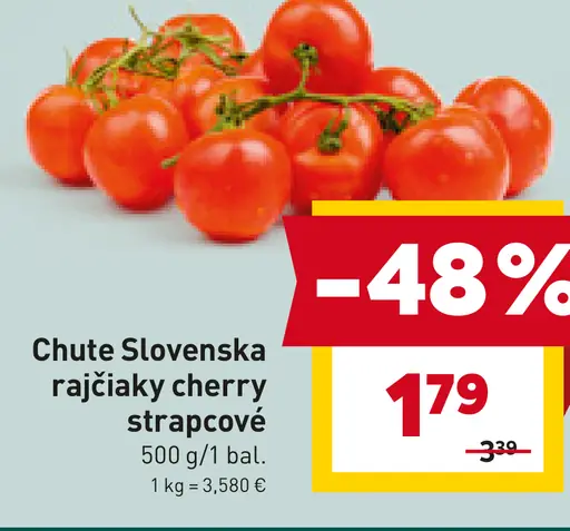 Chute Slovenska rajčiaky cherry strapcové Čerinka