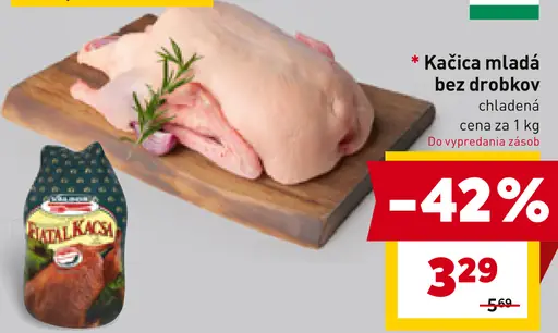 Kačica mladá bez drobkov