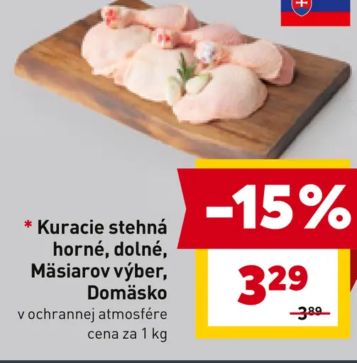 Kuracie stehná horné, dolné, Mäsarov výber, Domäsko