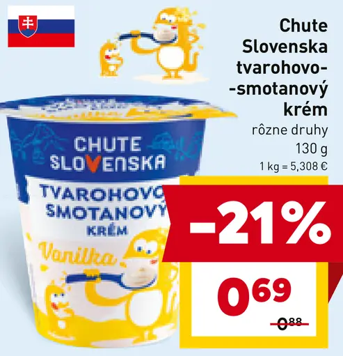 Chute Slovenska tvarohovo-smotanový krém