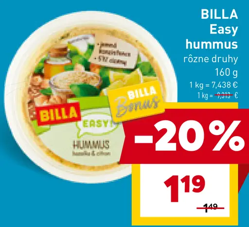 BILLA Easy hummus