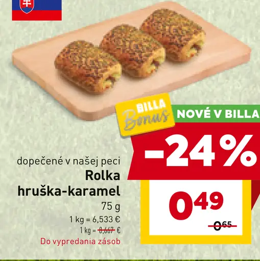 Rolka hruška-karamel