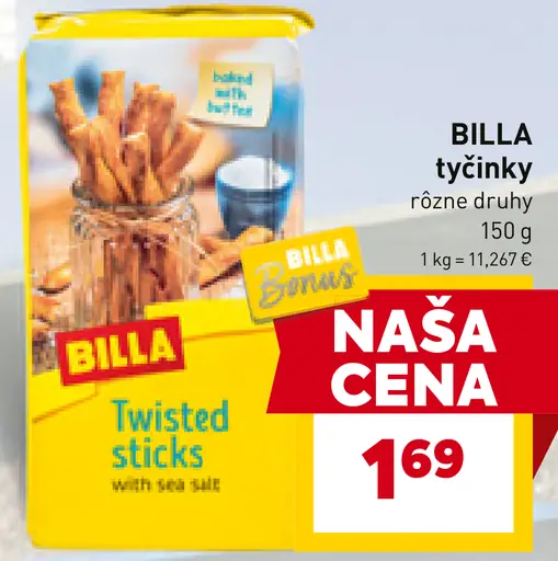 BILLA tyčinky