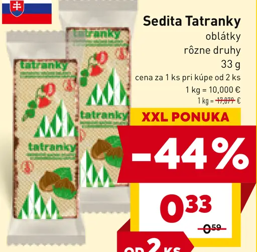 Sedita Tatranky oblátky