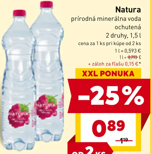 Natura ochutená minerálna voda