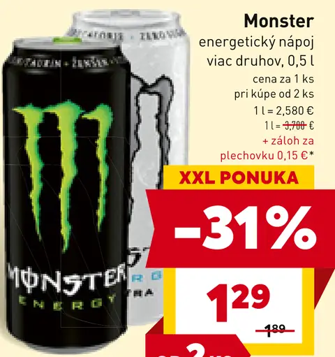 Monster energetický drink plechovka
