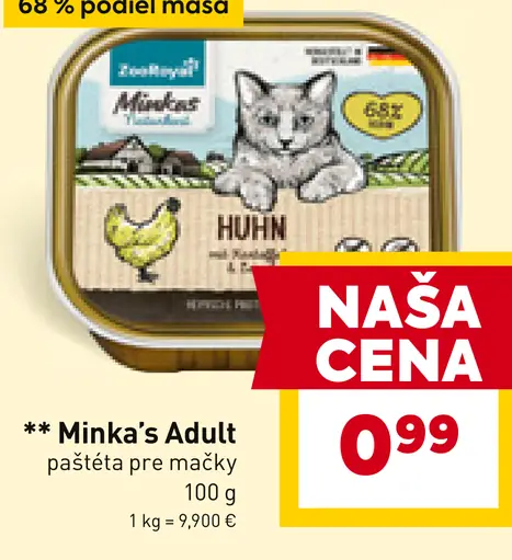 Minka's Adult paštéta pre mačky