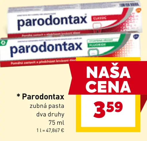 Parodontax zubná pasta