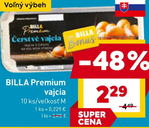 BILLA Premium vajcia
