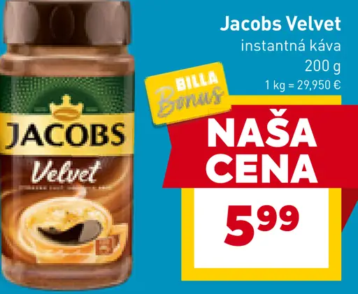 Jacobs Velvet instantná káva