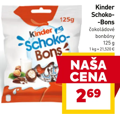 Kinder Schoko-Bons čokoládové bonbóny