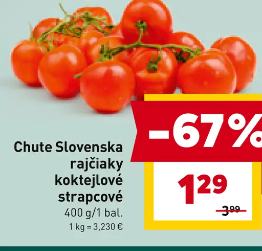 Chute Slovenska rajčiaky kokteilové strapcové