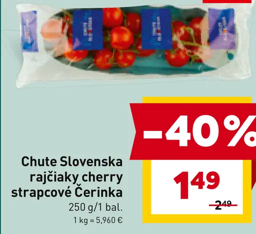 Chute Slovenska rajčiaky cherry strapcové Čerinka