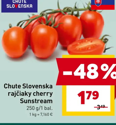 Chute Slovenska rajčiaky cherry Sunstream