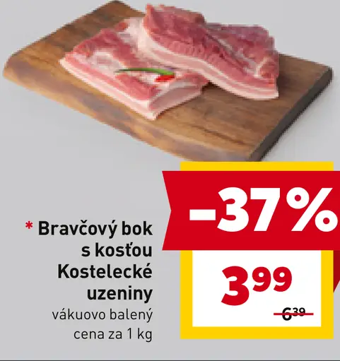 Bravčový bok s kosťou Kostelecké uzeniny