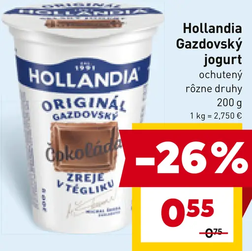 HOLLANDIA Gazdovský jogurt ochutený