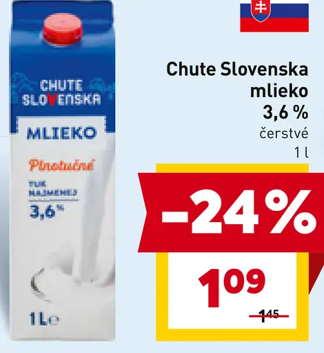 Chute Slovenska mlieko 3,6%