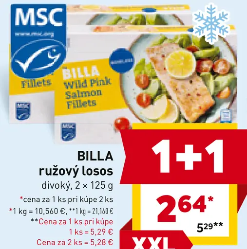 BILLA Ružový losos