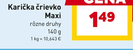 Karička črievko Maxi s ementálom