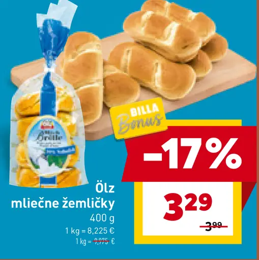 Ölz mliečne žemličky
