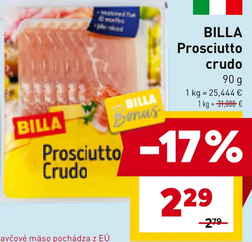 BILLA Prosciutto crudo