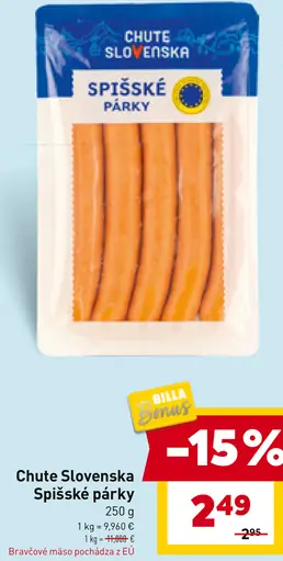 Chute Slovenska Spišské párky