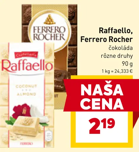 Raffaello/Ferrero Rocher čokoláda
