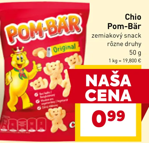Chio Pom-Bär zemiakový snack