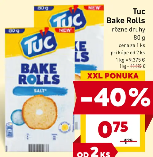 Tuc Bake Rolls slané pečivo