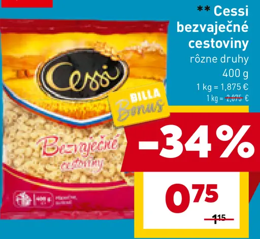 Cessi bezvaječné cestoviny