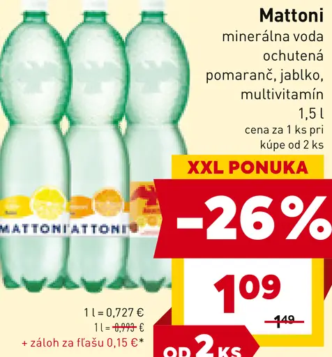 Mattoni ochutená minerálna voda
