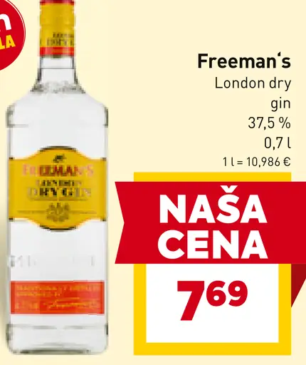 Freeman's London dry gin