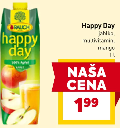 Happy Day jablko, multivitamin, mango