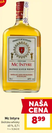 Mc Intyre škótska whisky