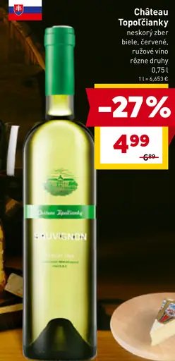 Sauvignon Fresh Chateau Topoľčianky