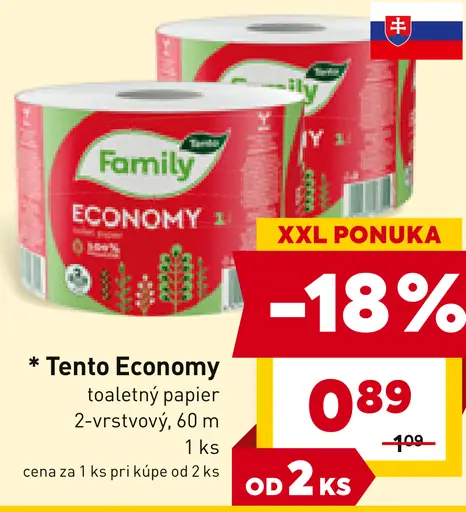 Tento Economy toaletný papier