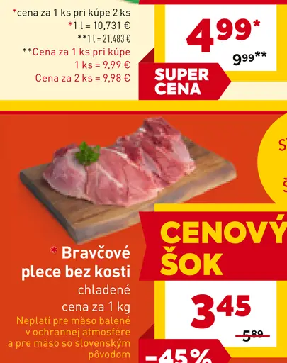 Bravčové plece bez kosti