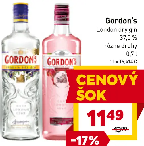 Gordon's London dry gin