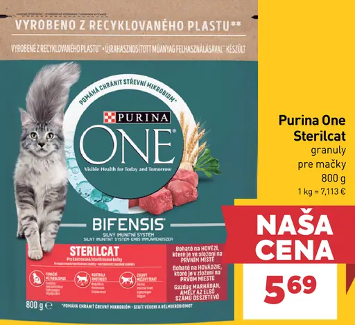 Purina One Stericat granuly pre mačky
