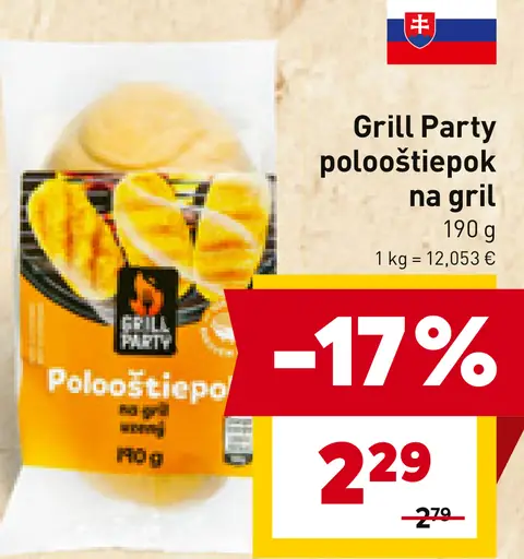 Grill Party pološtiepok na gril