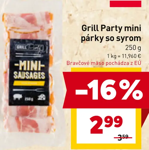 Grill Party mini párky so syrom