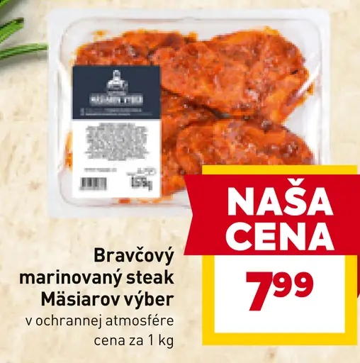 Bravčový marinovaný steak