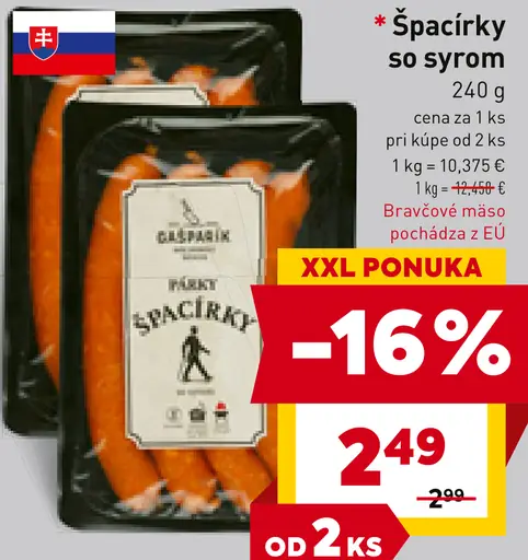 Špačirky so syrom
