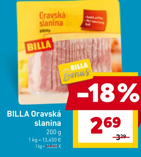BILLA Oravská slanina